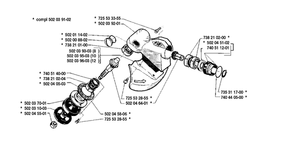 Part Location Diagram of 502040704 Husqvarna DRIVER
