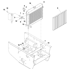 Radiator 27 H.P. Diagram and Parts List for BZ6127D (968999218)(2003-03) Husqvarna Lawn Mower
