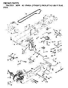 Drive Diagram and Parts List for YTH1542D (954567048)(2001-11) Husqvarna Lawn Tractor