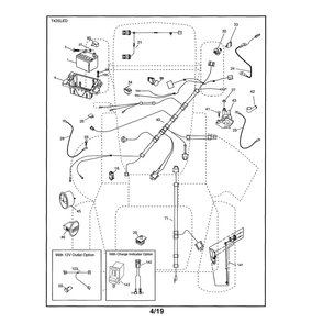 Electrical Diagram and Parts List for 96043029500  Husqvarna Lawn Tractor