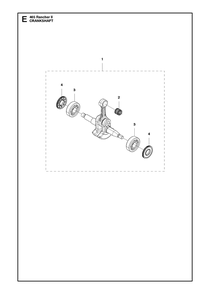 Crankshaft Diagram and Parts List for 465RANCHER  Husqvarna Chainsaw