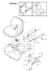 Seat Diagram and Parts List for Z242F (96795380100)(2018-10) Husqvarna Lawn Mower