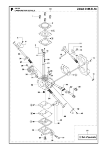 Carburetor Details Diagram and Parts List for 576XP-576XPG 576 XP W - 576 XP GW Husqvarna Chainsaw