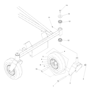 Casters Diagram and Parts List for EZ4624 (968999657)(2008-08) Husqvarna Lawn Mower