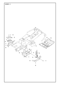 Cover Diagram and Parts List for R316TX2019-2021  Husqvarna Lawn Tractor