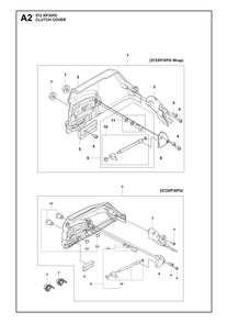 Clutch Cover Diagram and Parts List for 572XP-572XPG 572 XP W-572 XP GW Husqvarna Chainsaw