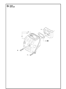 Muffler Diagram and Parts List for 576XP-576XPEPA 20100100001-20110100000 Husqvarna Chainsaw