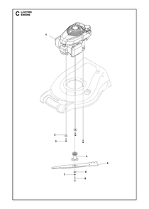 Engine Diagram and Parts List for LC221RH2016-2019  Husqvarna Lawn Mower