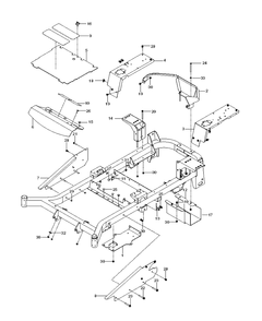 Frame Diagram and Parts List for MZ6128 (96666370200)(2014-09) Husqvarna Lawn Mower