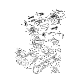 Chassis/Enclosures Diagram and Parts List for 917502140  Husqvarna Lawn Tractor