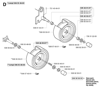 Wheels And Tires Diagram and Parts List for R11 2002-02 Husqvarna Lawn Tractor