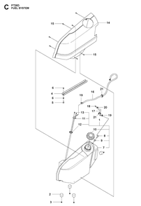 Part Location Diagram of 522028101 Husqvarna Beam