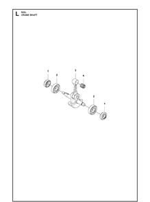 Crankshaft Diagram and Parts List for 522L  Husqvarna Edger