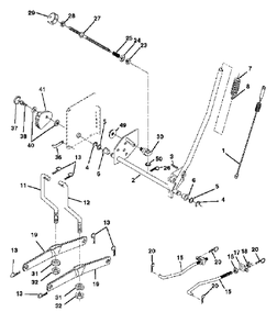Mower Lift Diagram and Parts List for YTH1542XP (954567253-G)(2003-03) Husqvarna Lawn Tractor