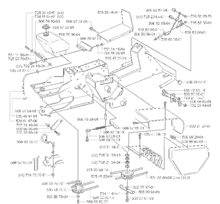 Chassis Diagram and Parts List for RIDER155 2006-01 Husqvarna Lawn Tractor