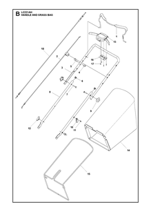 Handle Diagram and Parts List for LC221AH (96799290100)(2019-08) Husqvarna Lawn Mower