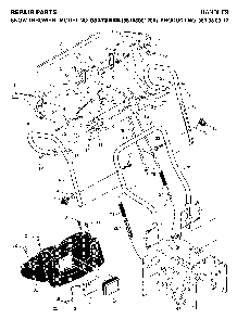 Handle And Controls Diagram and Parts List for 9527SBEB (96193001200, 961930012)(2005-12) Husqvarna Snow Blower