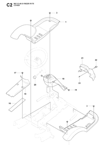 Cover Diagram and Parts List for RIDER175 (965104901)(2007-01) Husqvarna Lawn Mower