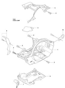 Case Diagram and Parts List for T435 2009-02 Husqvarna Chainsaw