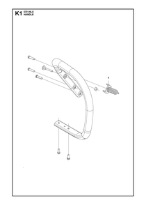 Handle Diagram and Parts List for 572WLC  Husqvarna Lawn Tractor Accessories