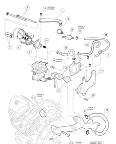 Carburetor Installation - Honda Gasoline Vehicles Diagram and Parts List for HUV4420G 2006-11 Husqvarna Lawn Tractor