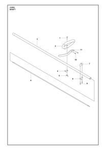 Shaft Diagram and Parts List for 122RJ  Husqvarna Brush Cutter