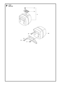 Muffler Diagram and Parts List for 372XP-372XPG 372 XP W - 372 XP GW Husqvarna Chainsaw