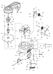 Fan Diagram and Parts List for Z248  Husqvarna Lawn Tractor Accessories