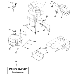 Engine Diagram and Parts List for YTH1746 (954567055-B)(2001-01) Husqvarna Lawn Tractor