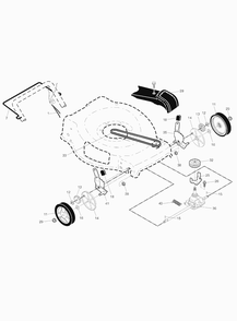 Drive Diagram and Parts List for LB155S  Husqvarna Lawn Mower