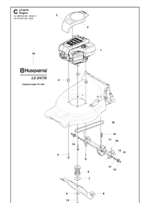 Engine 4 Diagram and Parts List for LC247S  Husqvarna Lawn Mower