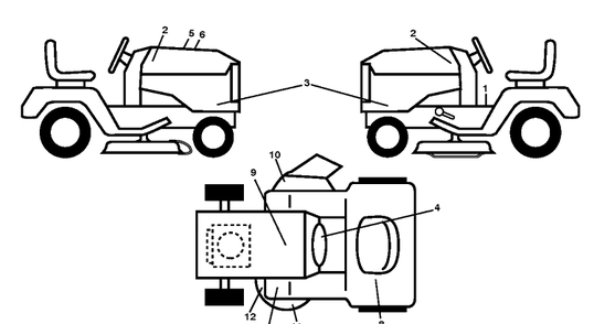 Decals Diagram and Parts List for YTH24V48LS (96043012901)(2011-08) Husqvarna Lawn Tractor