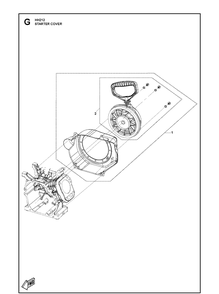 Starter Diagram and Parts List for 596210001 2020-05 Husqvarna Engine