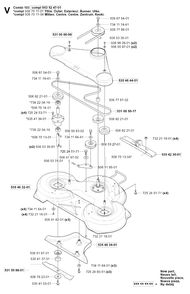 103cm Cutting Deck Diagram and Parts List for R15-V2 (953533701)(2004-02) Husqvarna Lawn Tractor