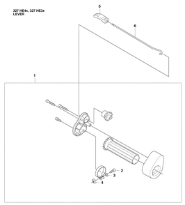 Lever Diagram and Parts List for 327HE4X-SERIES (966976501)(2009-04) Husqvarna Hedge Trimmer