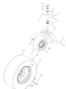 Wheels And Tires Diagram and Parts List for LZ6130 (968999675)(2008-12) Husqvarna Lawn Mower