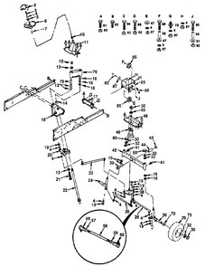 Steering Diagram and Parts List for GT180 (954000372-C)(1992-08) Husqvarna Lawn Tractor