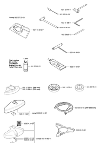 Accessories Diagram and Parts List for 240 2002-08 Husqvarna Brush Cutter