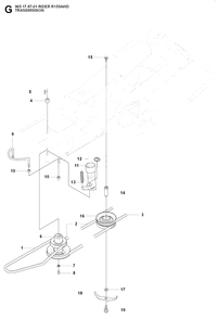 Transmission 3 Diagram and Parts List for R155AWD (965178701)(2007-03) Husqvarna Lawn Tractor