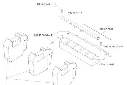 Accessories (Collection System Weight Kit) Diagram and Parts List for IZ4217 (968999254)(2005-03) Husqvarna Lawn Mower