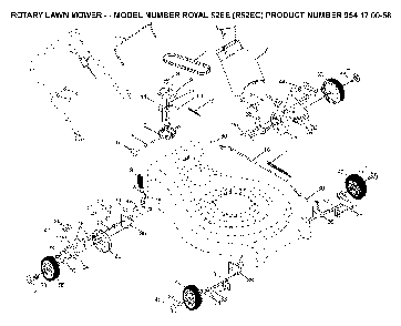 Wheels And Tires Diagram and Parts List for R52EC (954170058)(2003-01) Husqvarna Lawn Mower