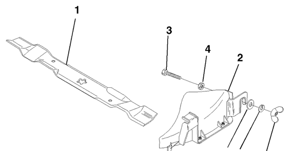 Mower Mulcher Kit Diagram and Parts List for MK38 2000-01 Husqvarna Lawn Tractor Accessories