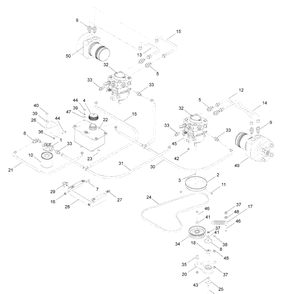 Hydraulic Pump - Motor Diagram and Parts List for IZ5223VAN (968999706)(2008-12) Husqvarna Lawn Mower