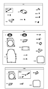 Gasket Kit Diagram and Parts List for 386777-0007-G1  Husqvarna Engine