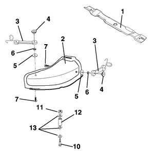 Mower Mulcher Kit 42 Inch Cut Diagram and Parts List for MK420A 2000-01 Husqvarna Lawn Tractor Accessories