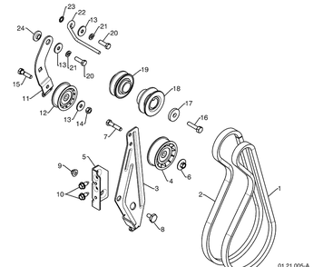 Chassis / Pulleys 1 Diagram and Parts List for 1827SB (961930047)(2009-07) Husqvarna Snow Blower