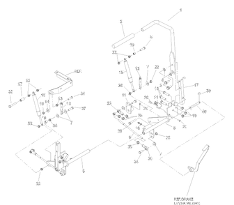 Part Location Diagram of 539106924 Husqvarna CONTROL WELDMENT, LEFT
