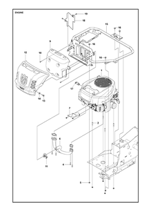Engine Diagram and Parts List for R216TAWD 2021-11 Husqvarna Lawn Mower