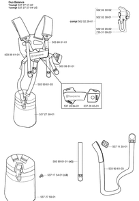 Harness Diagram and Parts List for 324RX 2009-06 Husqvarna Brush Cutter