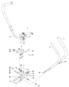 Steering Diagram and Parts List for RZ3016 (966042901)(2009-09) Husqvarna Lawn Mower